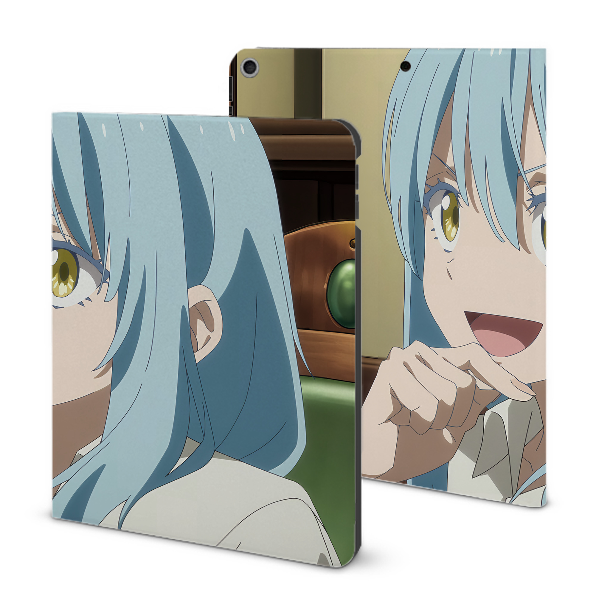（画像用） 転スラ Regarding Reincarnated to Slime IPad ケース ブック型 PUレザー TPU 耐衝撃 軽量 薄型 ペン収納なし 全面保護 IPad 各モデル対応